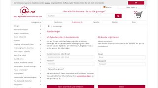 
                            2. Login & Anmeldung - apo-rot Online Apotheke