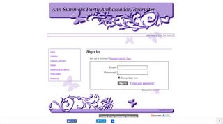 
                            3. Login - Ann Summers Party Ambassador/Recruiter