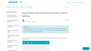 
                            3. Login Annke Vision by Phone Number or Email …