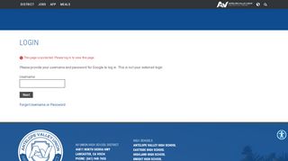 
                            1. Login - Antelope Valley High School District Intranet