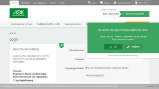 
                            2. Login | AOK - Die Gesundheitskasse