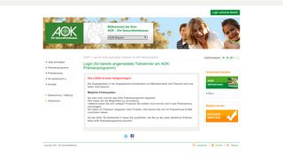 
                            8. Login - aok-praemienprogramm.de