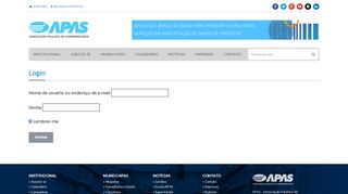 
                            3. Login - APAS - Associação Paulista de Supermercados