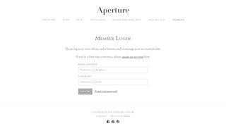 
                            8. Login - Aperture Cellars