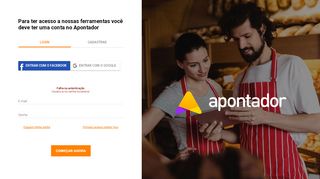 
                            4. Login Apontador - Entrar