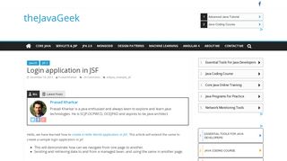 
                            7. Login application in JSF - theJavaGeek