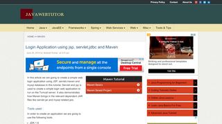 
                            4. Login application using jsp, servlet,jdbc and Maven | Java ...
