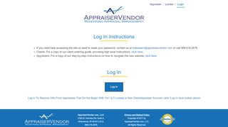 
                            2. Login | Appraiser Vendor | Redefining Appraisal Management