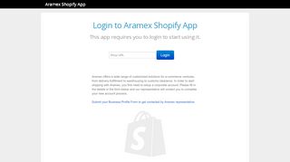 
                            8. Login - Aramex Shopify App