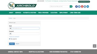 
                            1. Login | Archbold Medical Center