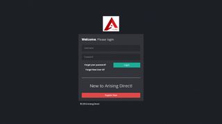 
                            2. Login Area - Arising Direct