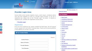 
                            6. Login Area | Providers | Care1st Health Plan Arizona, Inc.