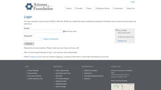 
                            8. Login | Arizona Foundation