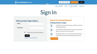 
                            11. Login - Arrowhead Advance