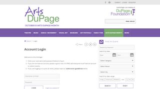 
                            9. Login | Arts DuPage