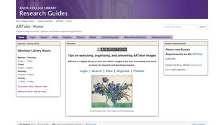 
                            8. Login - ARTstor - Research Guides at Knox College