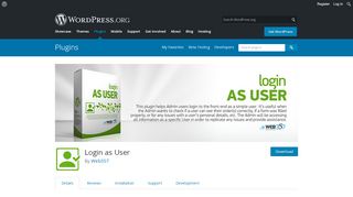 
                            4. Login as User – WordPress plugin | WordPress.org