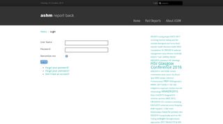 
                            3. Login - ASHM Report Back