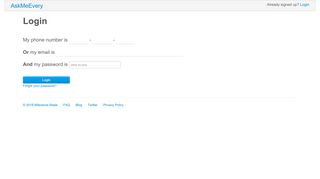 
                            9. Login | AskMeEvery