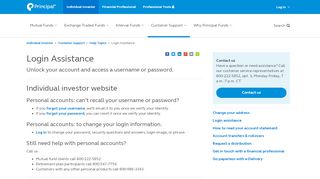 
                            5. Login Assistance | Principal Funds