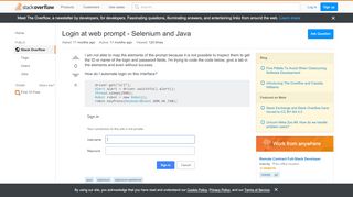 
                            3. Login at web prompt - Selenium and Java - Stack Overflow