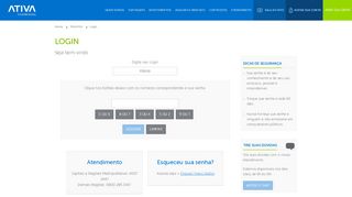 
                            2. Login - Ativa Investimentos