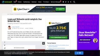 
                            5. Login auf Webseite nicht möglich: Das könnt ihr …