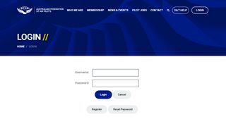 
                            9. Login - Australian Federation of Air Pilots