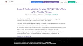 
                            8. Login & Authentication for your ASP.NET Core Web API – The ...