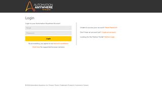 
                            1. Login : Automation Anywhere