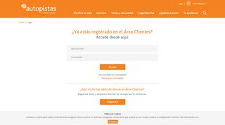 
                            4. Login – Autopistas