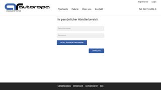 
                            2. Login - Autoropa Deutschland