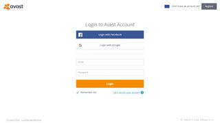 
                            2. Login - Avast Account