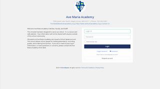 
                            7. Login | Ave Maria Academy - SchoolSpeak