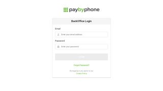 
                            3. Login - backoffice.paybyphone.com