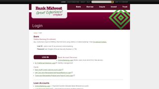 
                            3. Login - Bank Midwest