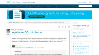 
                            10. login banner VS motd banner - 48436 - The Cisco …