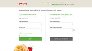 
                            2. Login bei mein-apetito.de - Serviceportal mein-apetito