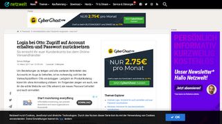 
                            7. Login bei Otto: Zugriff auf Account erhalten und Passwort ...