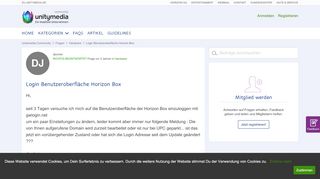 
                            8. Login Benutzeroberfläche Horizon Box | Unitymedia Community