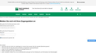 
                            2. Login - BNP Paribas Cardif Versicherungen