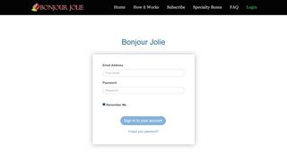 
                            4. Login — Bonjour Jolie