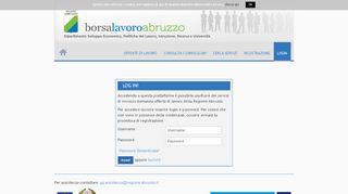 
                            4. Login - Borsa lavoro Abruzzo