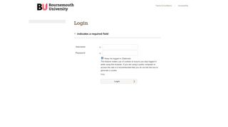 
                            4. Login - Bournemouth University Intranet