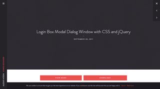 
                            6. Login Box Modal Dialog Window with CSS and jQuery ...