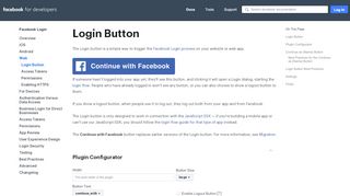 
                            2. Login Button - Facebook Login - Facebook for Developers