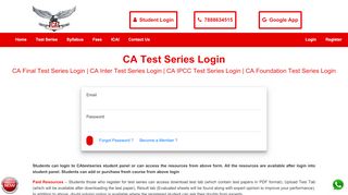 
                            2. Login - CA Test Series