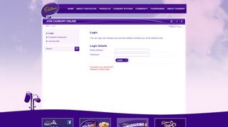 
                            5. Login - Cadbury Australia