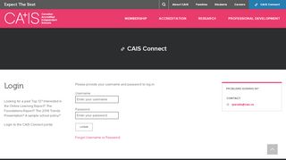 
                            4. Login - CAIS Canadian Accredited Independent Schools <meta name ...