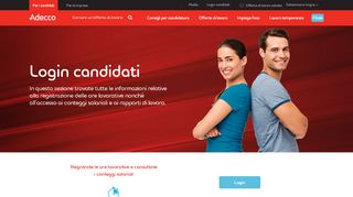 
                            3. Login candidati - adecco.ch